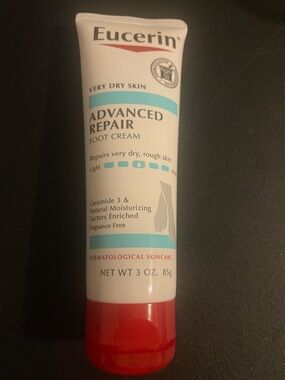 Eucerin Advanced Repair Foot Cream — White & Red